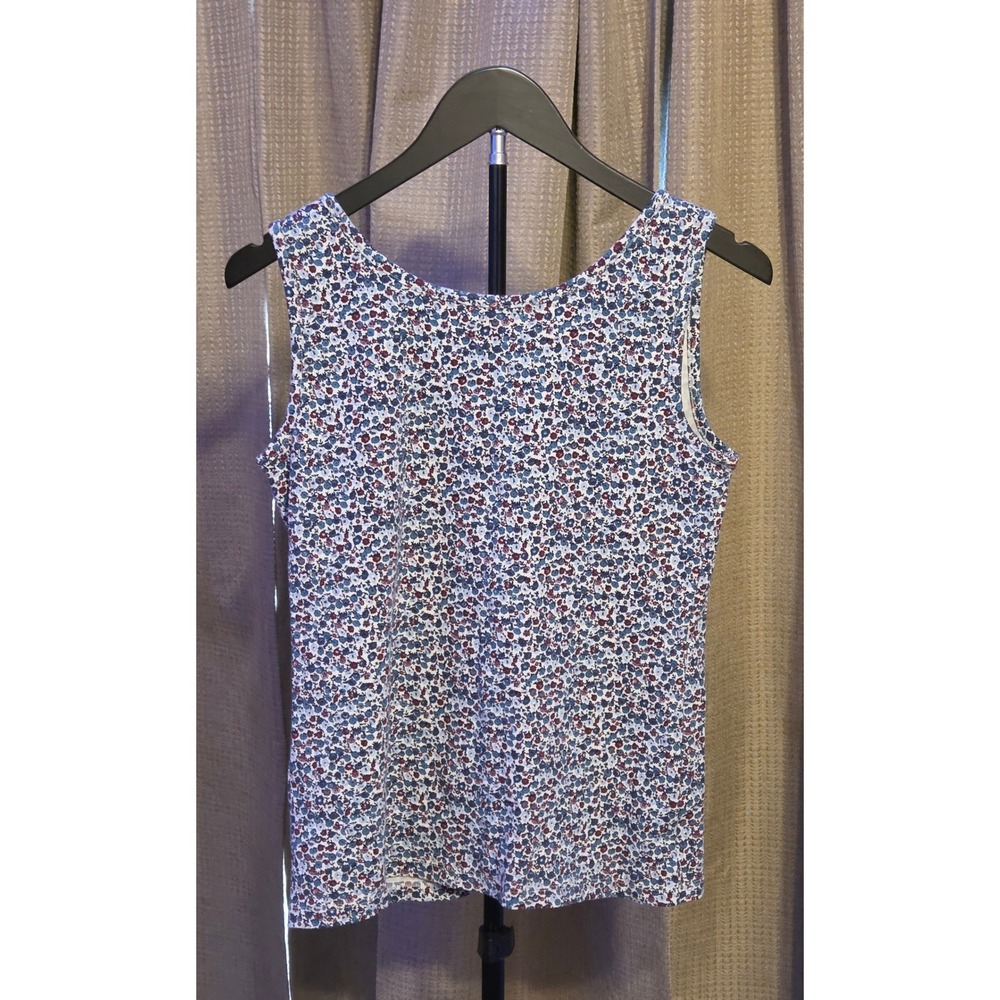 Lands' End Floral Print Tank Top Women's Size Small Multicolor - Picture 3 of 8